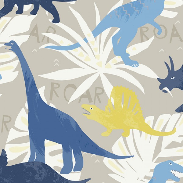 Tapeten Blau Ancient Dinosaurs-577577