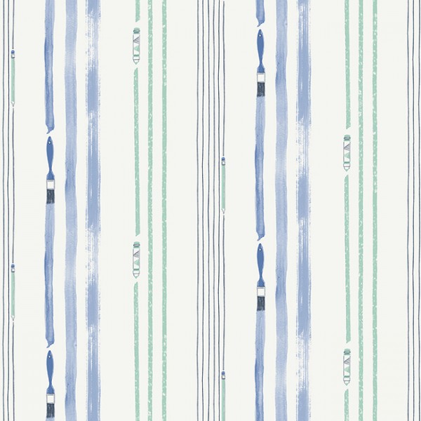 Wallpaper blue Drawing Stripes-254102