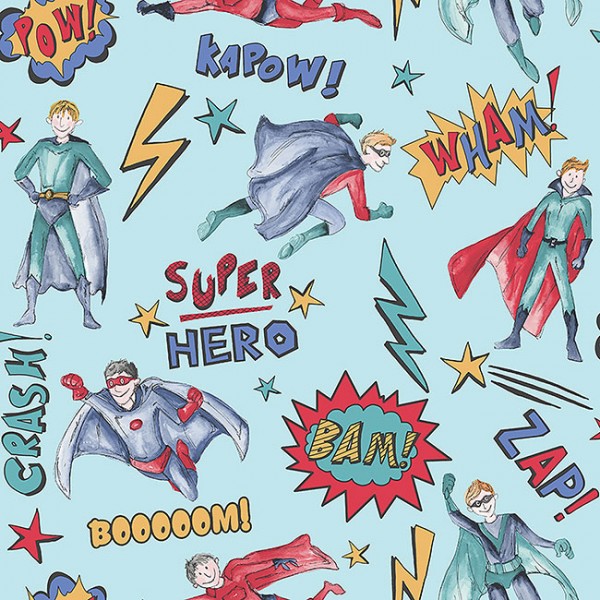 Tapeten Türkis Superhero-911181