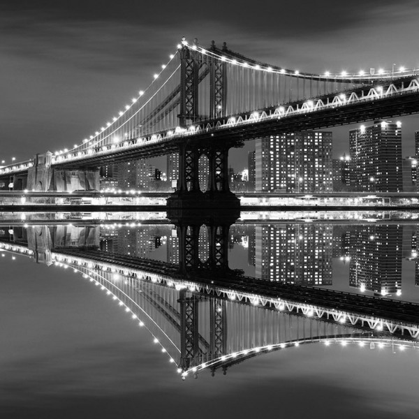 Фотообои Мосты и статуи Manhattan Bridge-EB09E2
