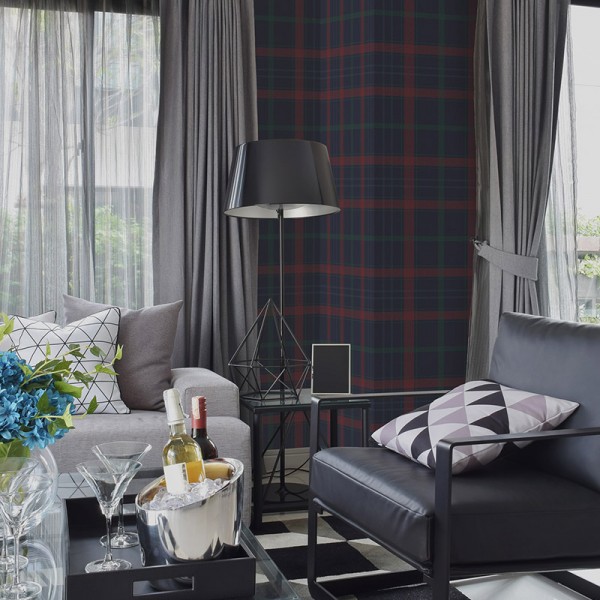 Geometric wallcoverings Plaid Tailored-389299