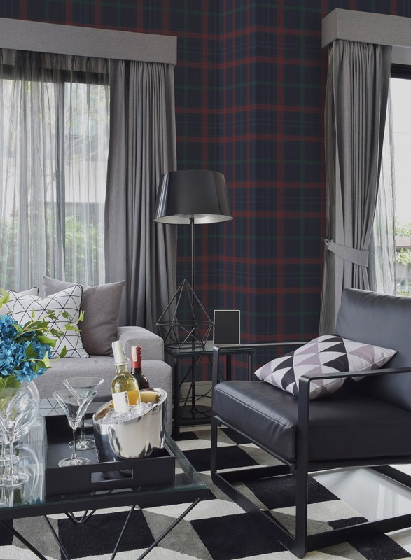 Geometrische Tapeten Plaid Tailored-389299