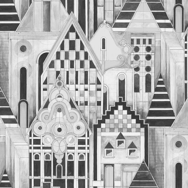 Design Tapeten Geometric Houses-153921