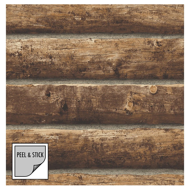 FENTIS Selbstklebende Holztapete - Rustikale Braun Optik 44.5x500cm Für Küche & Wohnzimmer