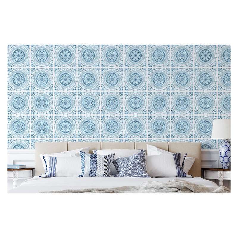 Peel and Stick Wallpaper Circles of Paisley-131004