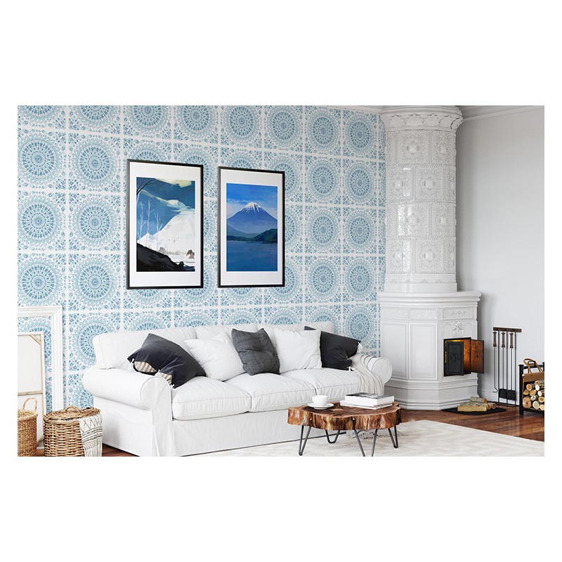 Peel and Stick Wallpaper Circles of Paisley-131004