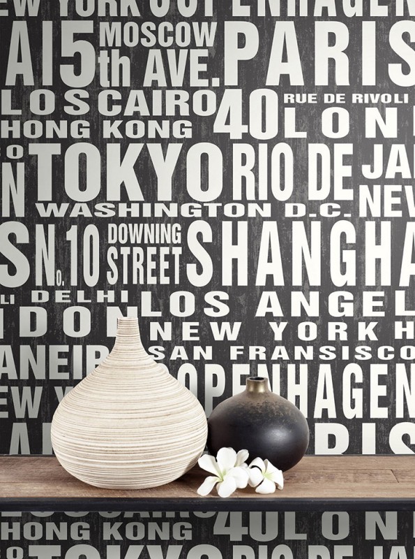 Selbstklebende Tapeten City Words-300563