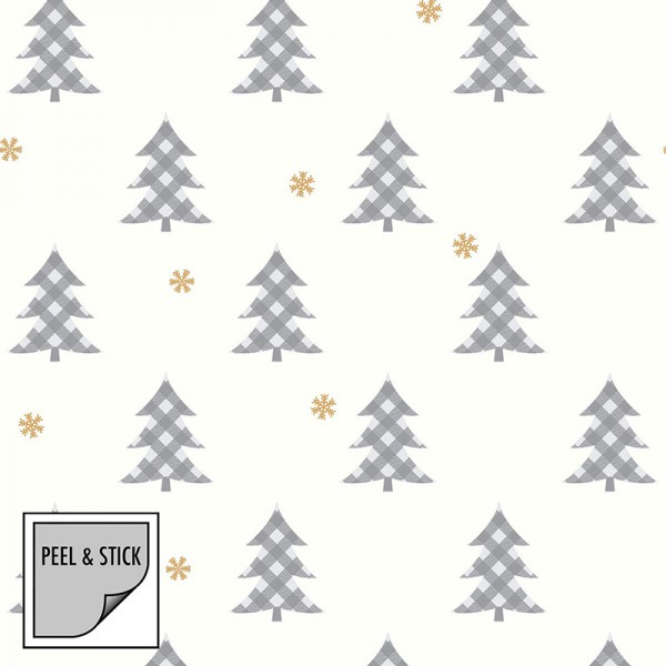 Selbstklebende Tapeten Snow and Trees-255756