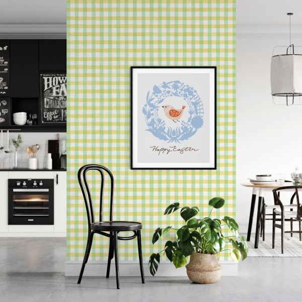 Самоклеющиеся обои Spring Plaid-133339