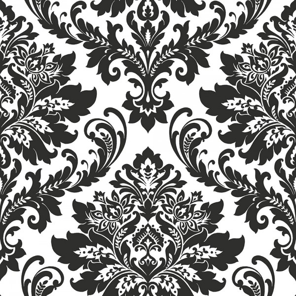 Selbstklebende Tapeten Damascus Black-208001
