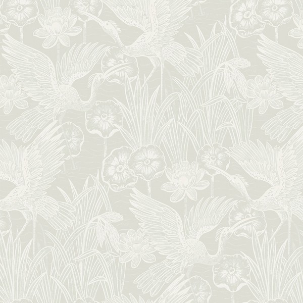 Design Wallcoverings White Heron Fabric-386461