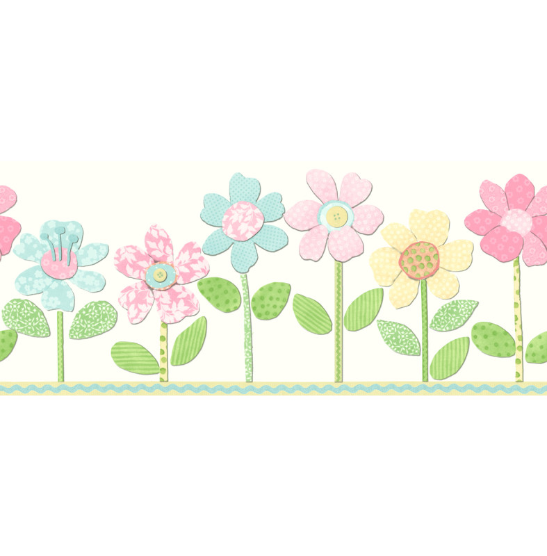 Pinnwand-Bordüre Mit Blumen- Und Blättermustern – 1,8 M Lang, Für Klassenzimmer, Büro & Zuhause