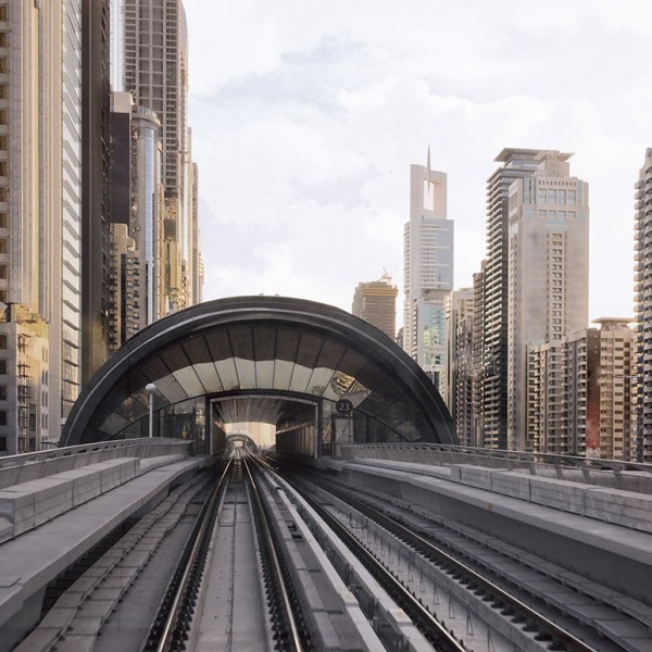 Fototapeten Gebäude und Türme Dubai Railway-3732E3