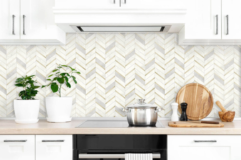 Peel and Stick Wallpaper Chevron Tile-205875