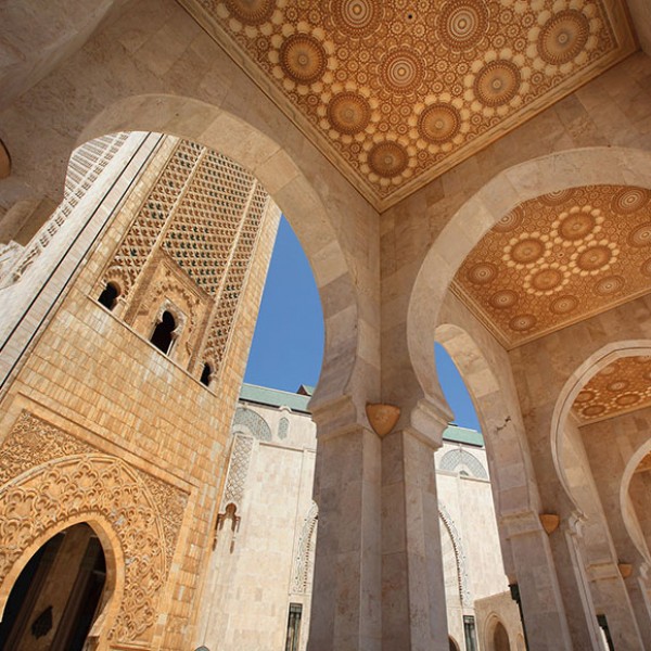 Fototapeten Gebäude und Türme Casablanca Mosque-D8A9CF