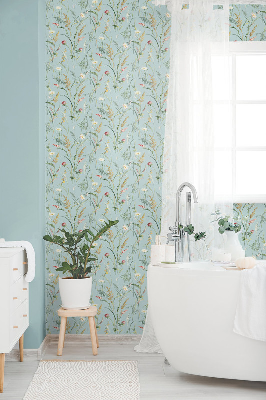 Peel and Stick Wallpaper Meadow Flowers-355671