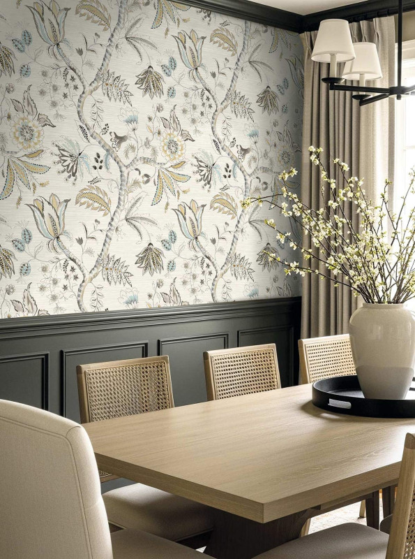 Floral wallpaper Gyspy Grasscloth-110588