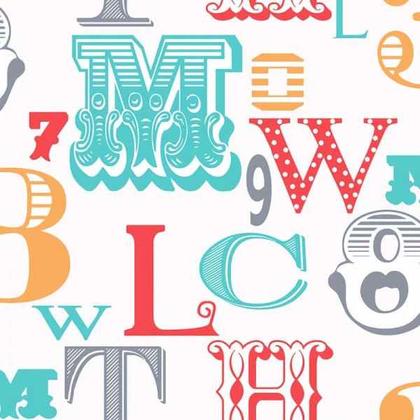 Детские обои All About The Letters-E3B480